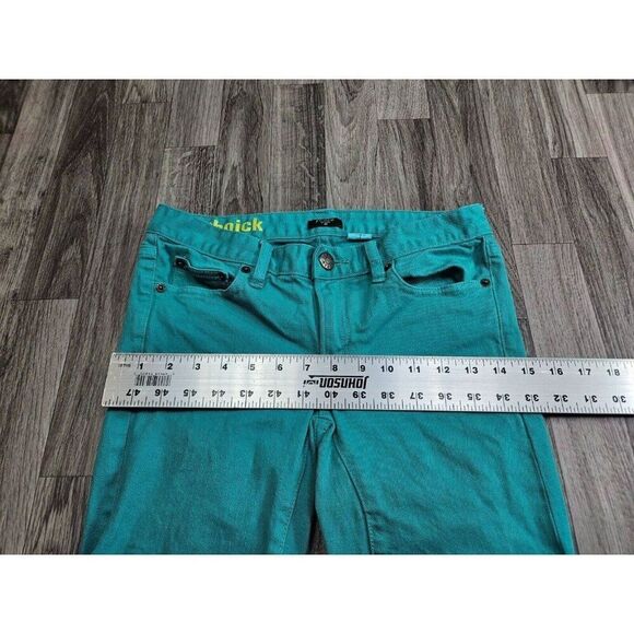 J. Crew Womens Size 24 Pockets Stretch Toothpick Teal Green Denim Jeans - Picture 8 of 11